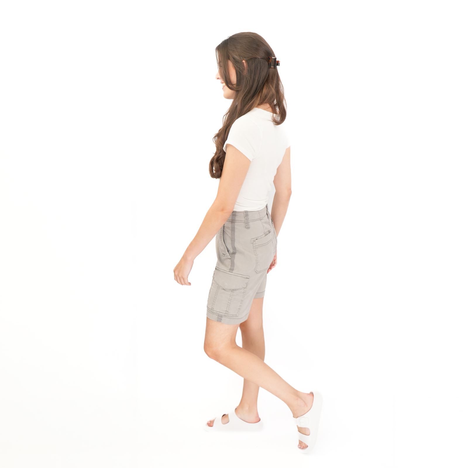 Womens M&S Cargo Short Classic Cotton Lyocell Tea Dyed Easy Wear Summer Holiday - Picture 21 of 49