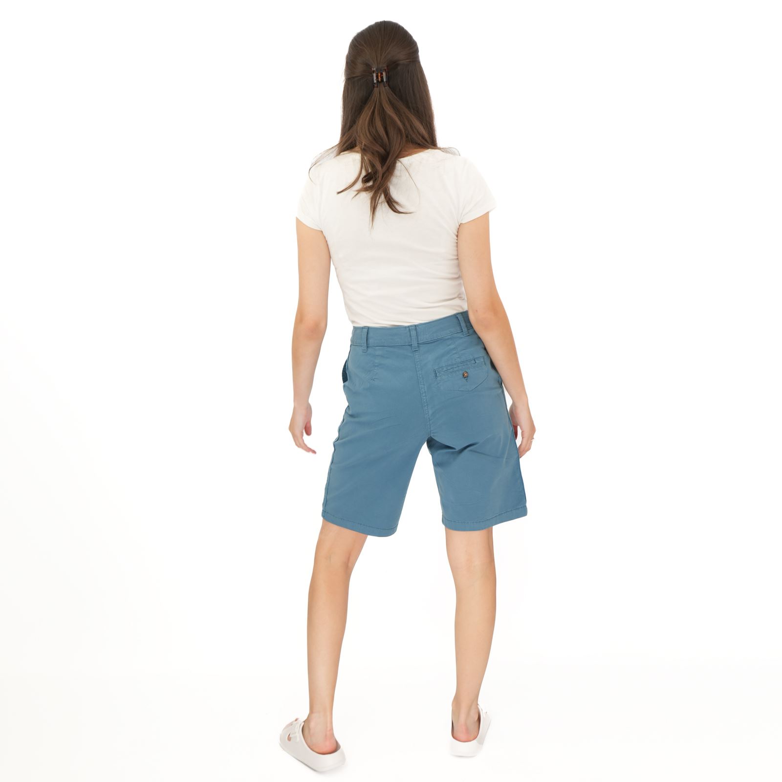 Womens M&S Chino Short Classic Cotton Rich Tea Dyed Easy Wear Summer Holiday - Picture 59 of 80