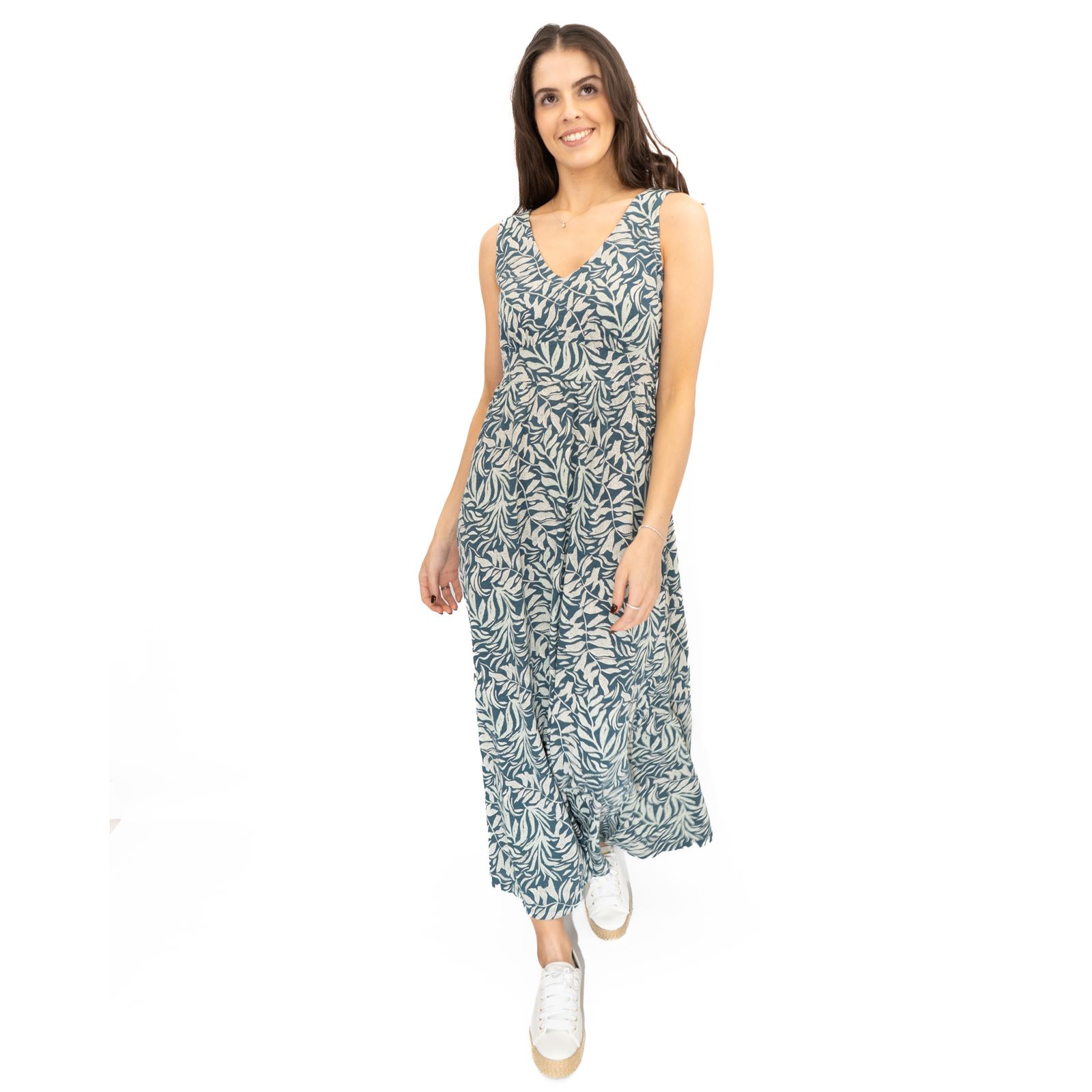 Womens Seasalt Blue Floral Dress Polmanter Maxi Organic Cotton Sleeveless Summer - Picture 18 of 21