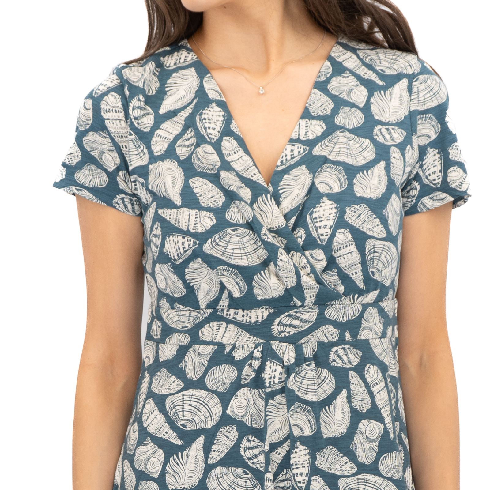 Womens Seasalt Blue Chapelle Dress Pocket Shells Print Midi Cotton Summer - Picture 24 of 29
