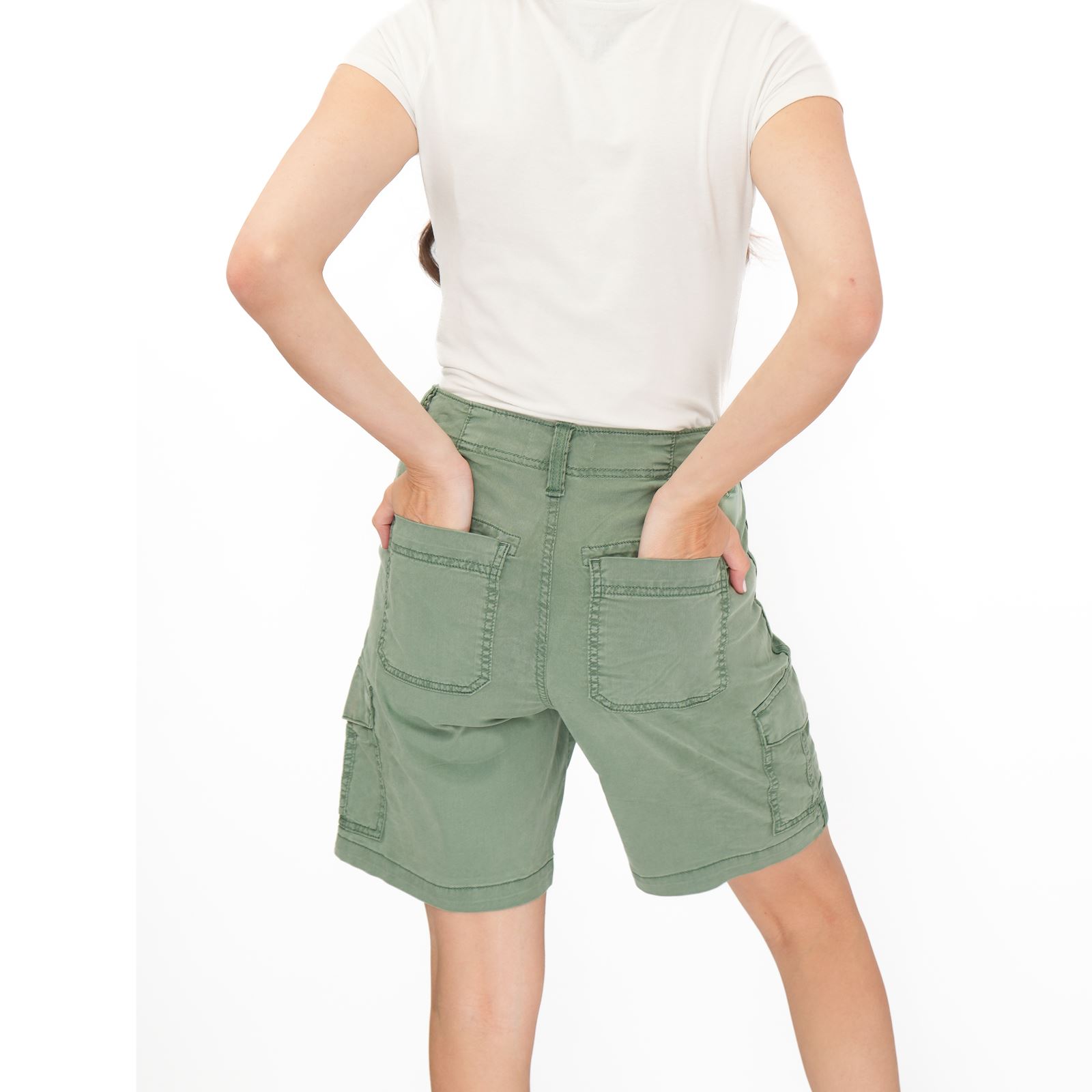 Womens M&S Cargo Short Classic Cotton Lyocell Tea Dyed Easy Wear Summer Holiday - Picture 38 of 49
