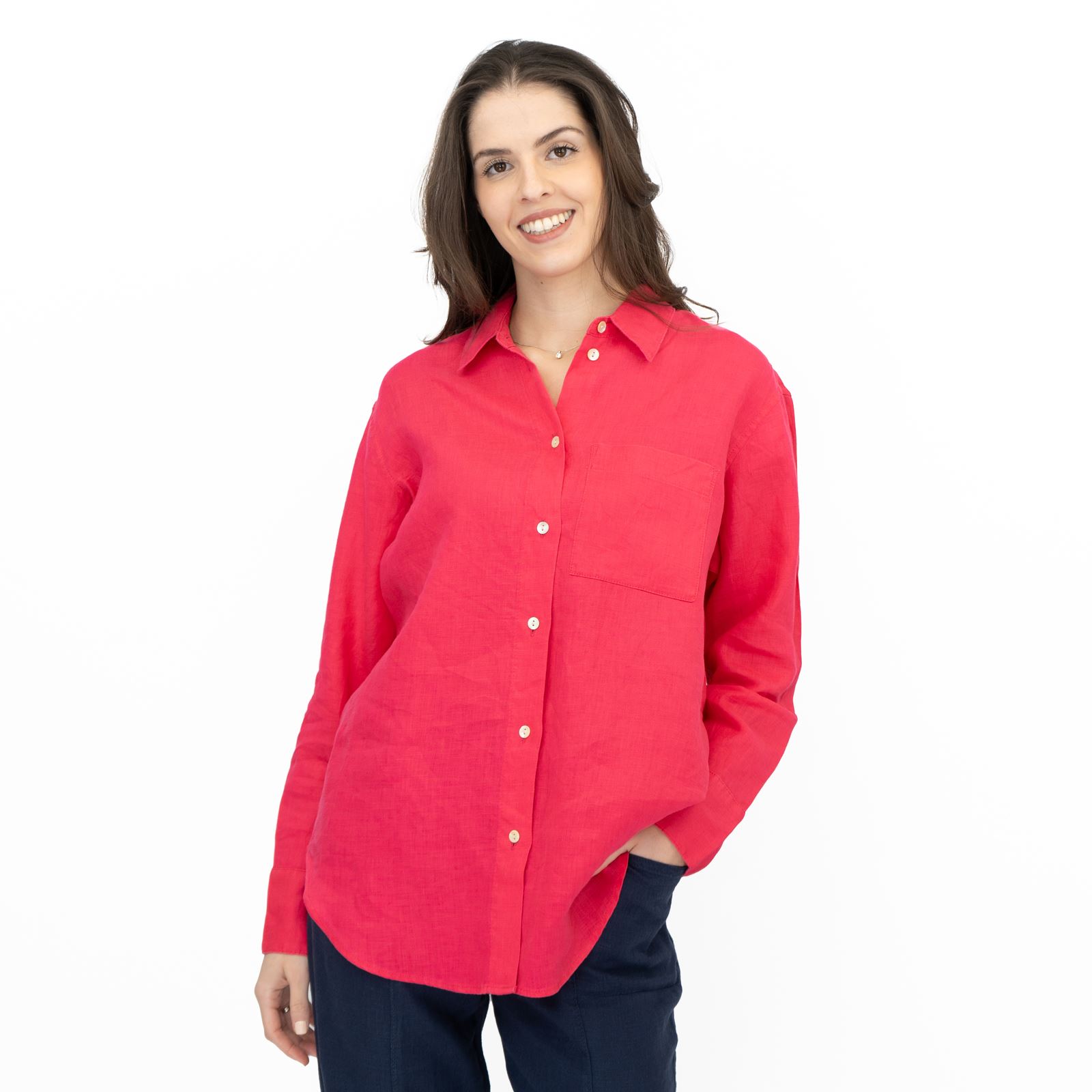 M&S Womens Linen Blouse Collared Pure Button Up Top Smart Casual - Picture 52 of 87