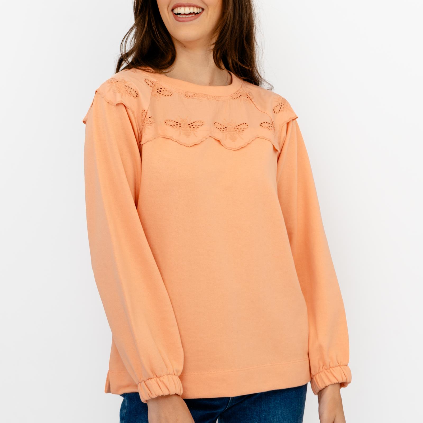 Joules Womens Jumper Sweatshirt Brinley Bees Embroidery Jersey Elasticated Cuffs - Picture 20 of 35