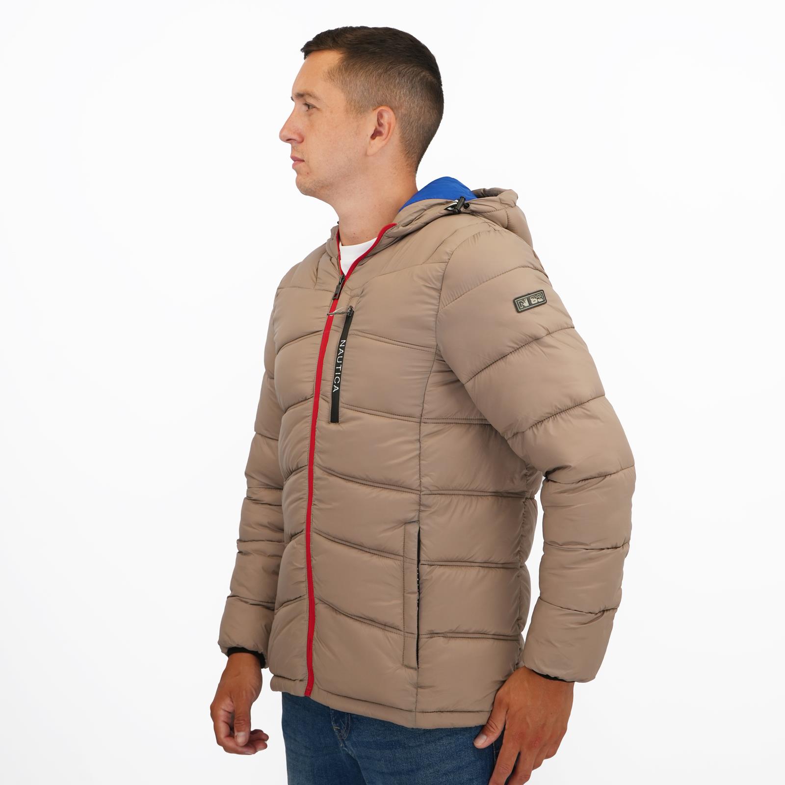 Nautica Mens Puffer Jacket Performance N83 Hooded Pockets Water Resistant - Picture 16 of 36