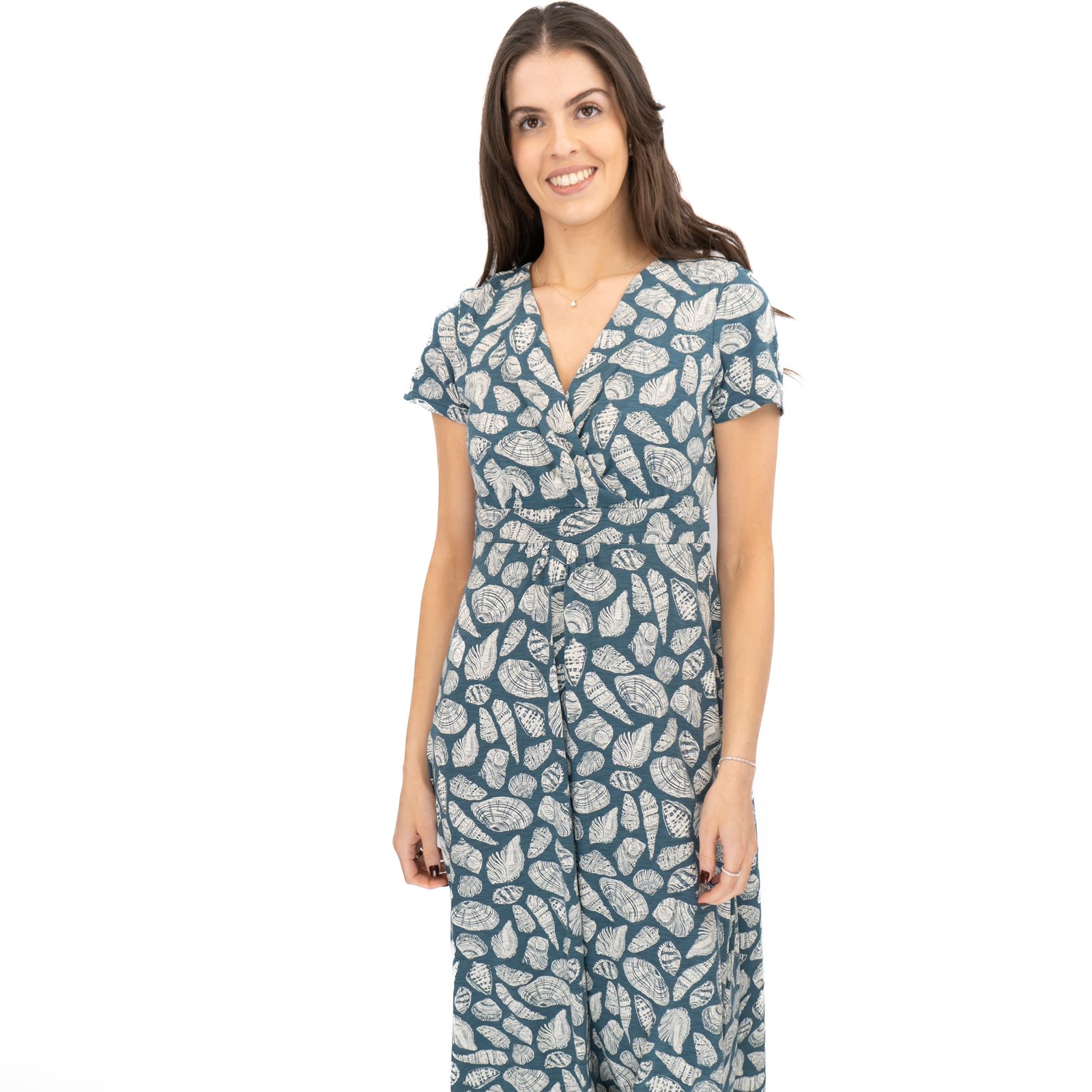 Womens Seasalt Blue Chapelle Dress Pocket Shells Print Midi Cotton Summer - Picture 29 of 29
