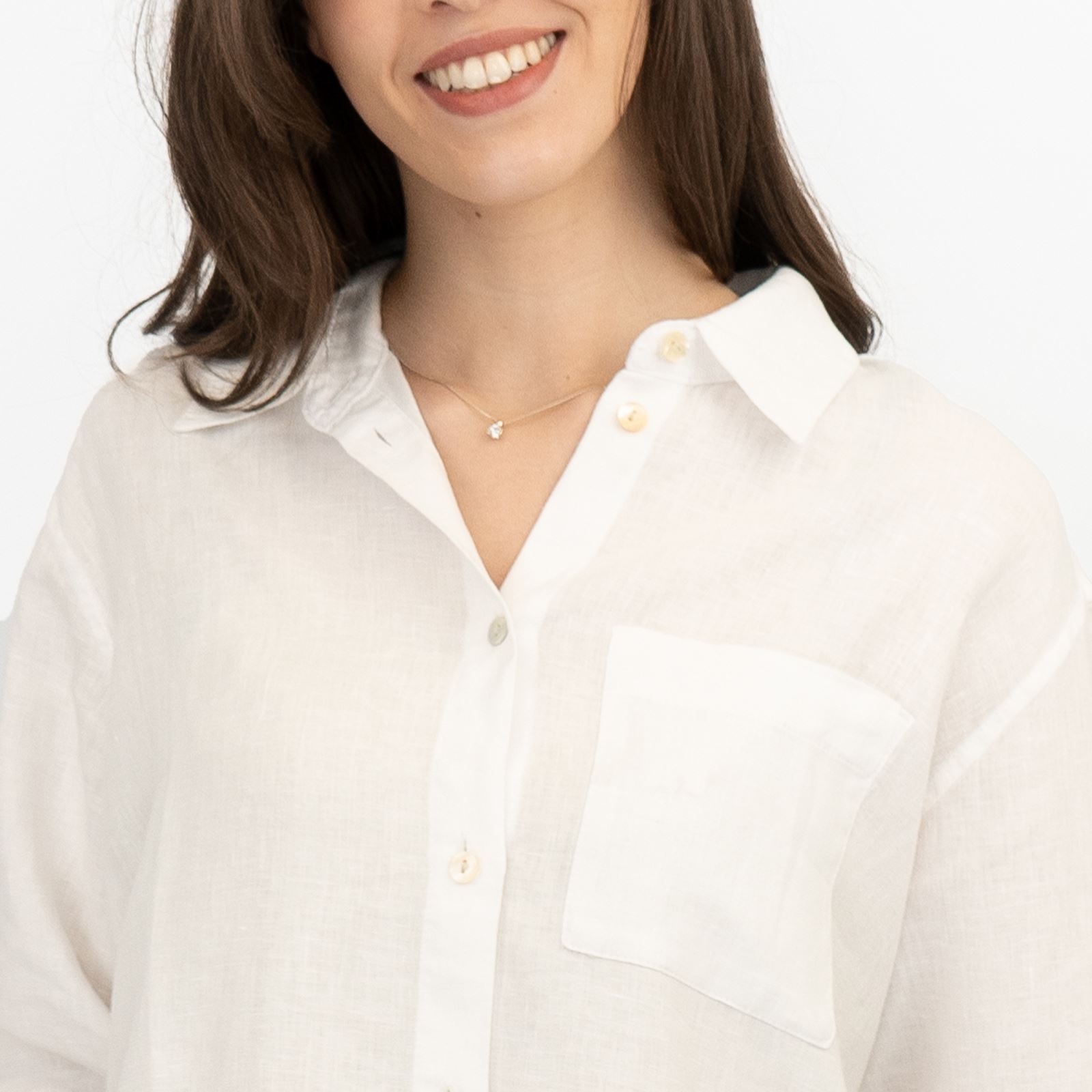M&S Womens Linen Blouse Collared Pure Button Up Top Smart Casual - Picture 87 of 87