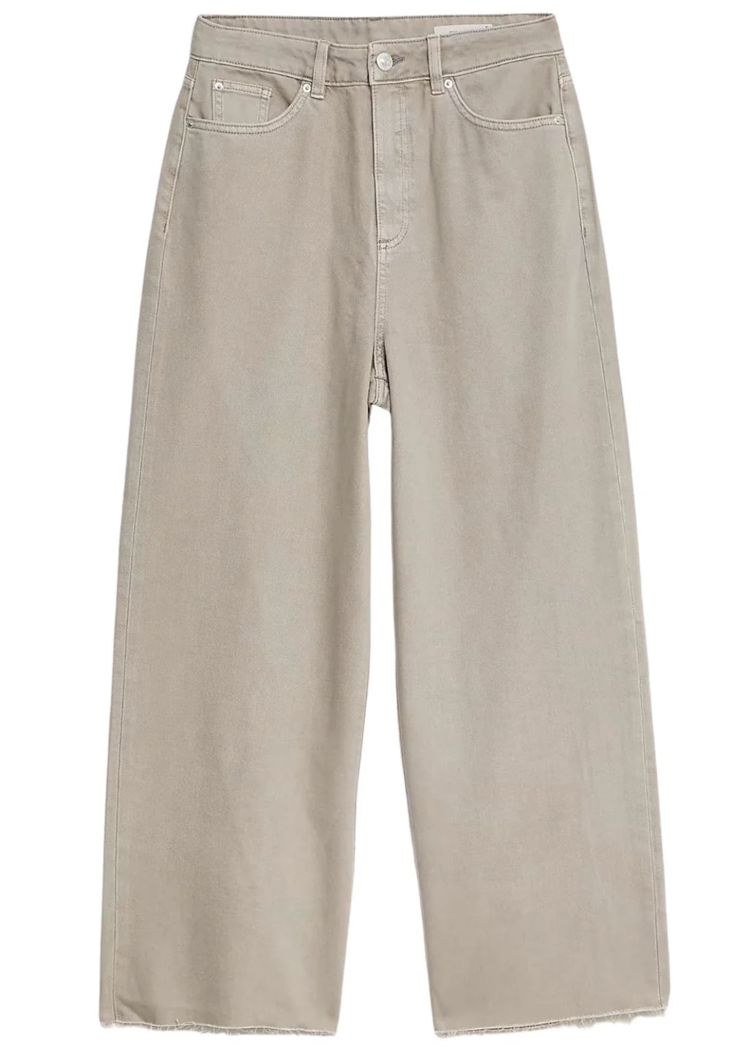 Womens M&S Cropped Jean Wide Leg High Waist Raw Hem 3 Colours White Medium Denim - Picture 57 of 59