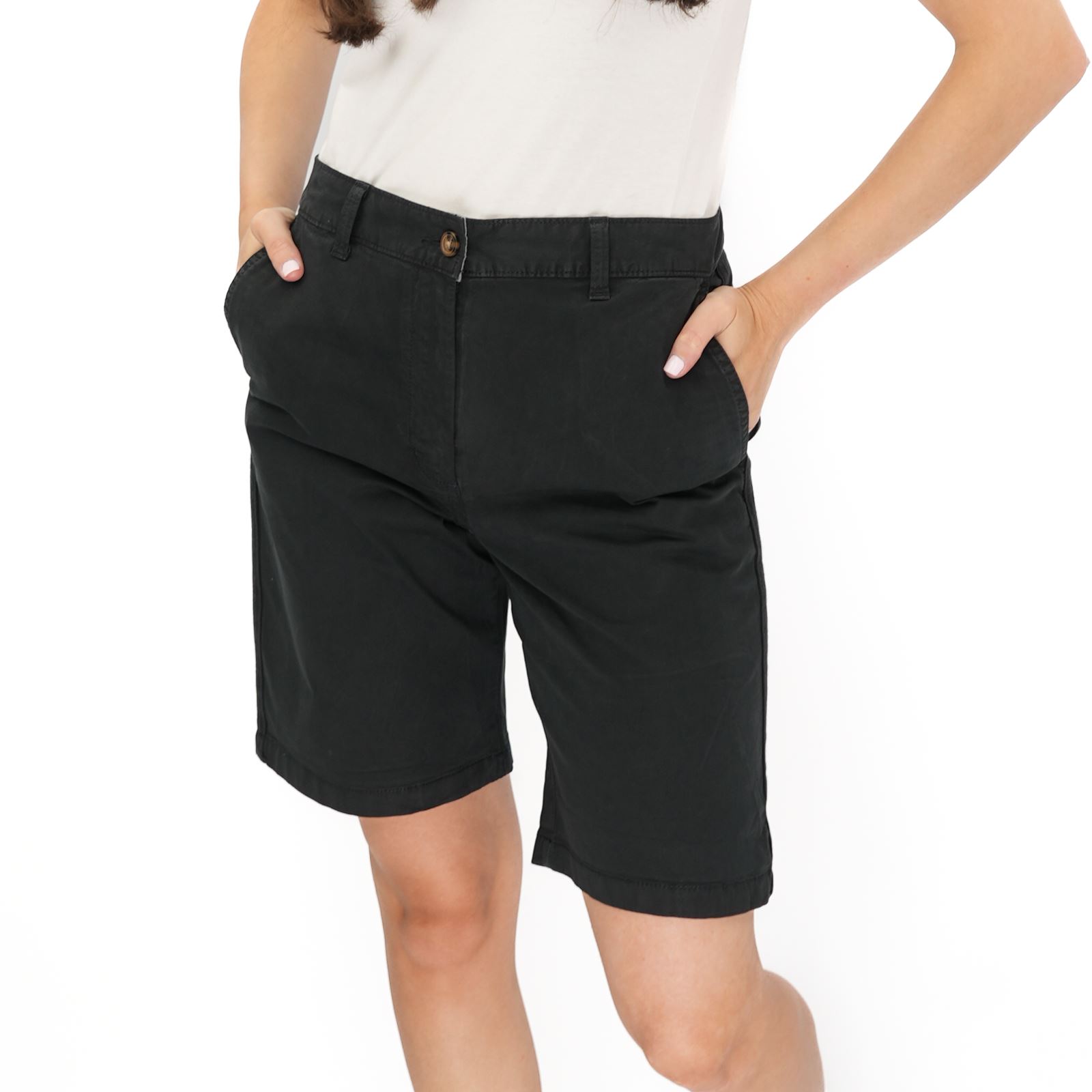 Womens M&S Chino Short Classic Cotton Rich Tea Dyed Easy Wear Summer Holiday - Picture 65 of 80