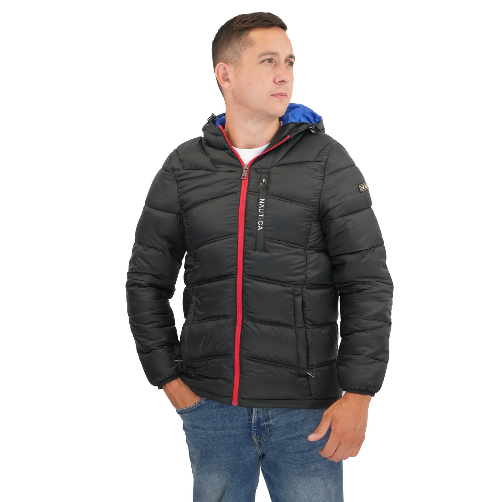 Nautica Mens Puffer Jacket Performance N83 Hooded Pockets Water Resistant - Picture 18 of 36