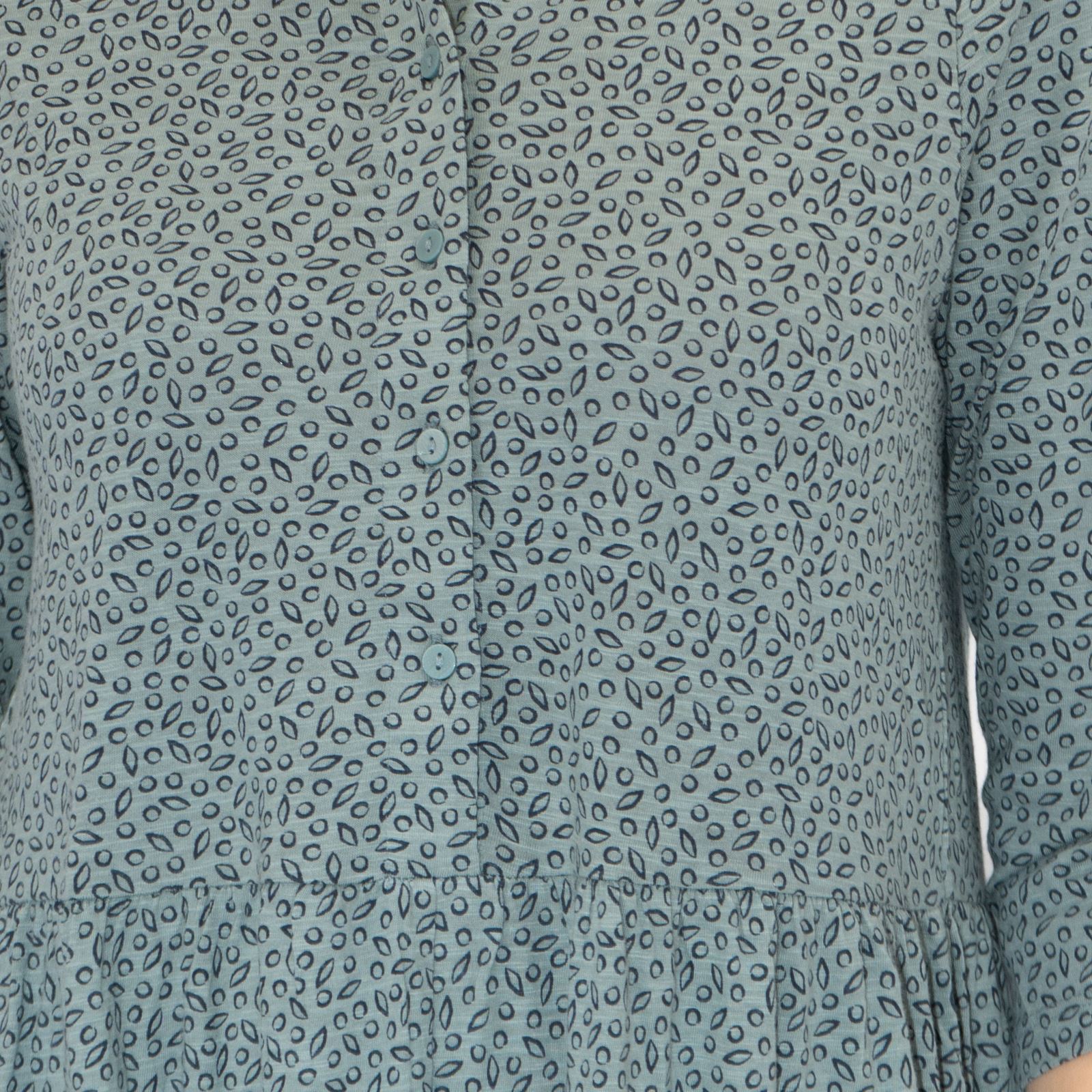 Womens Seasalt Windflower Dress Blue Grey Ditsy Print 3/4 Sleeve Maxi Length - Picture 12 of 29
