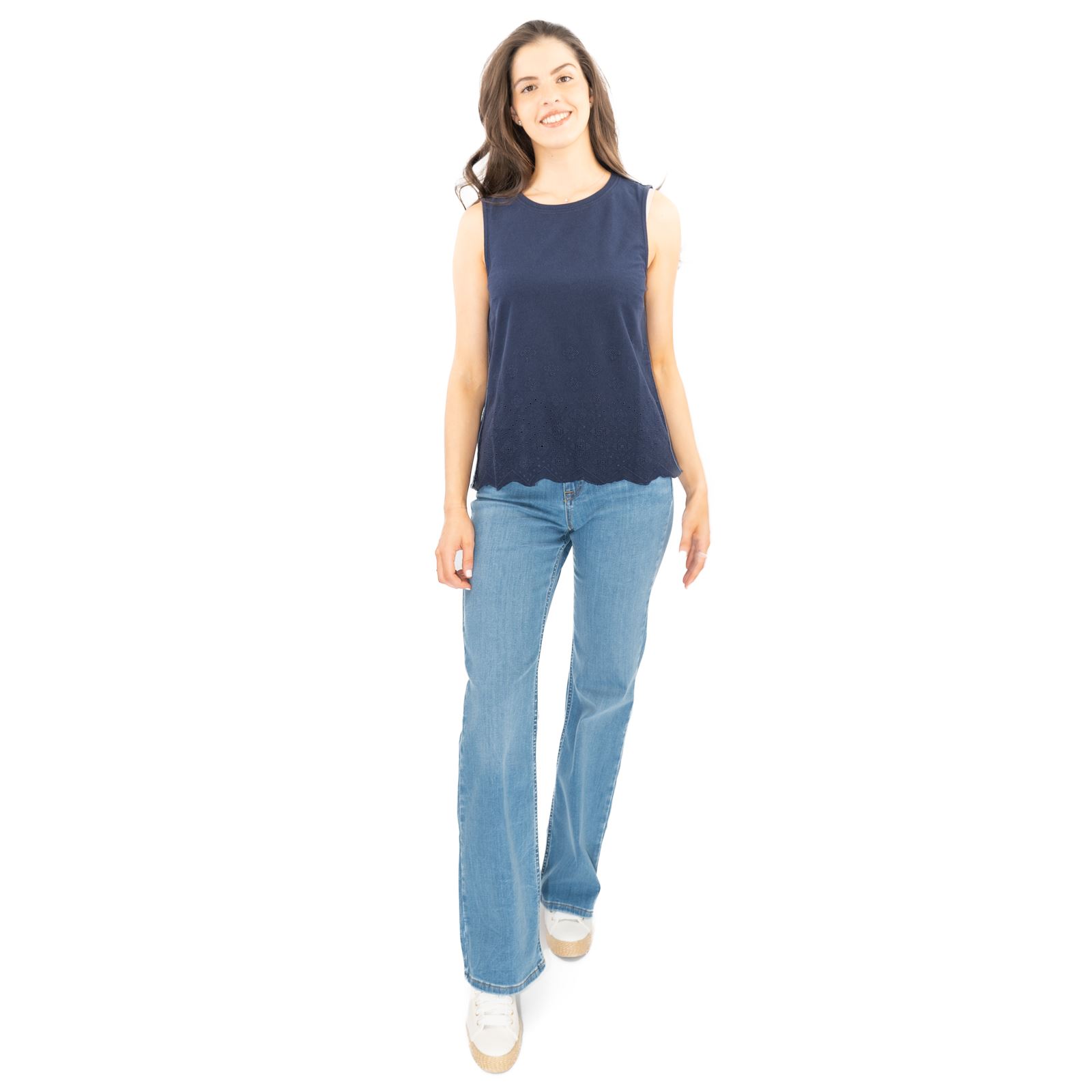 Womens White Stuff Silvia Vest Green Navy Cut Out Sleevless Lightweight Summer - Picture 17 of 31