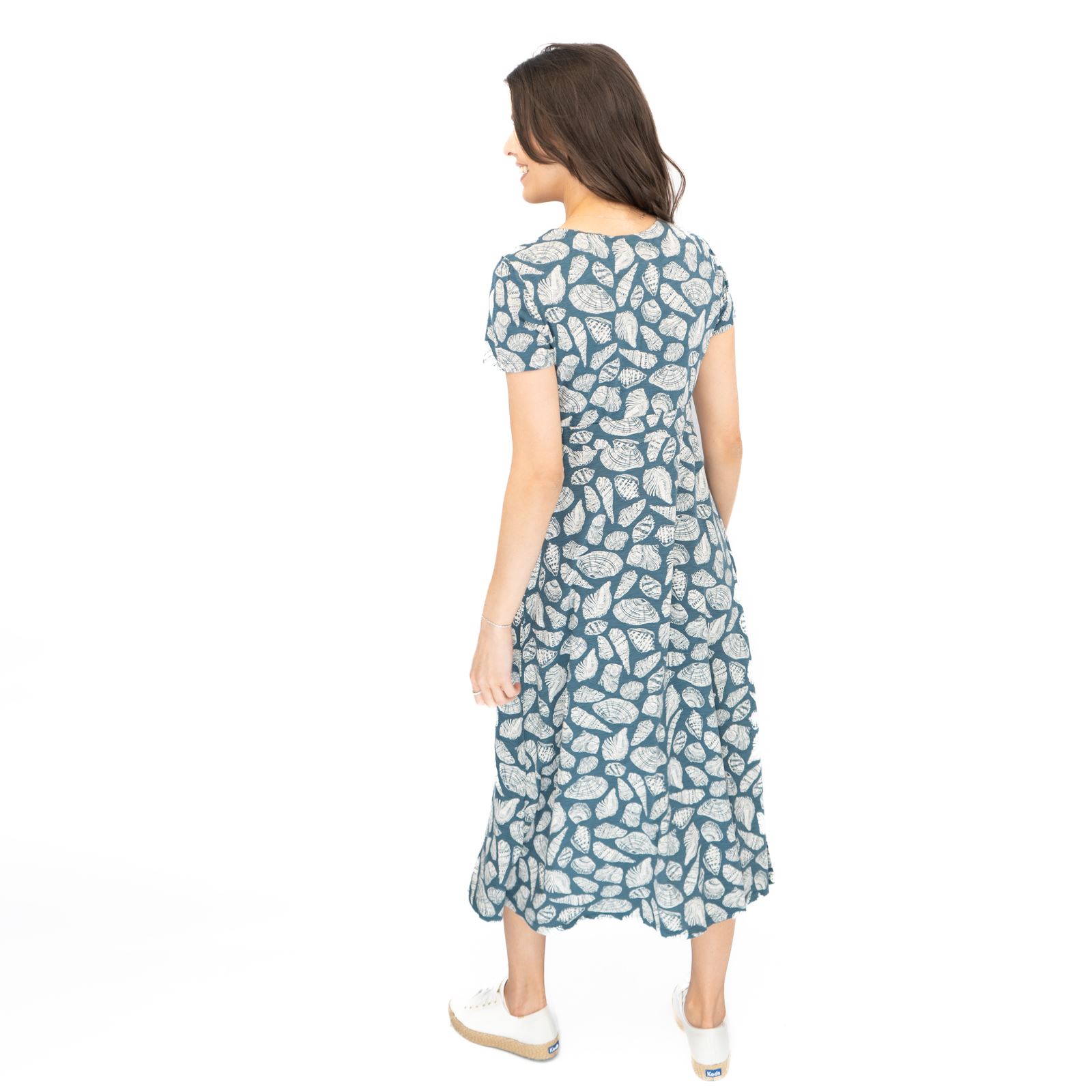 Womens Seasalt Blue Chapelle Dress Pocket Shells Print Midi Cotton Summer - Picture 11 of 29