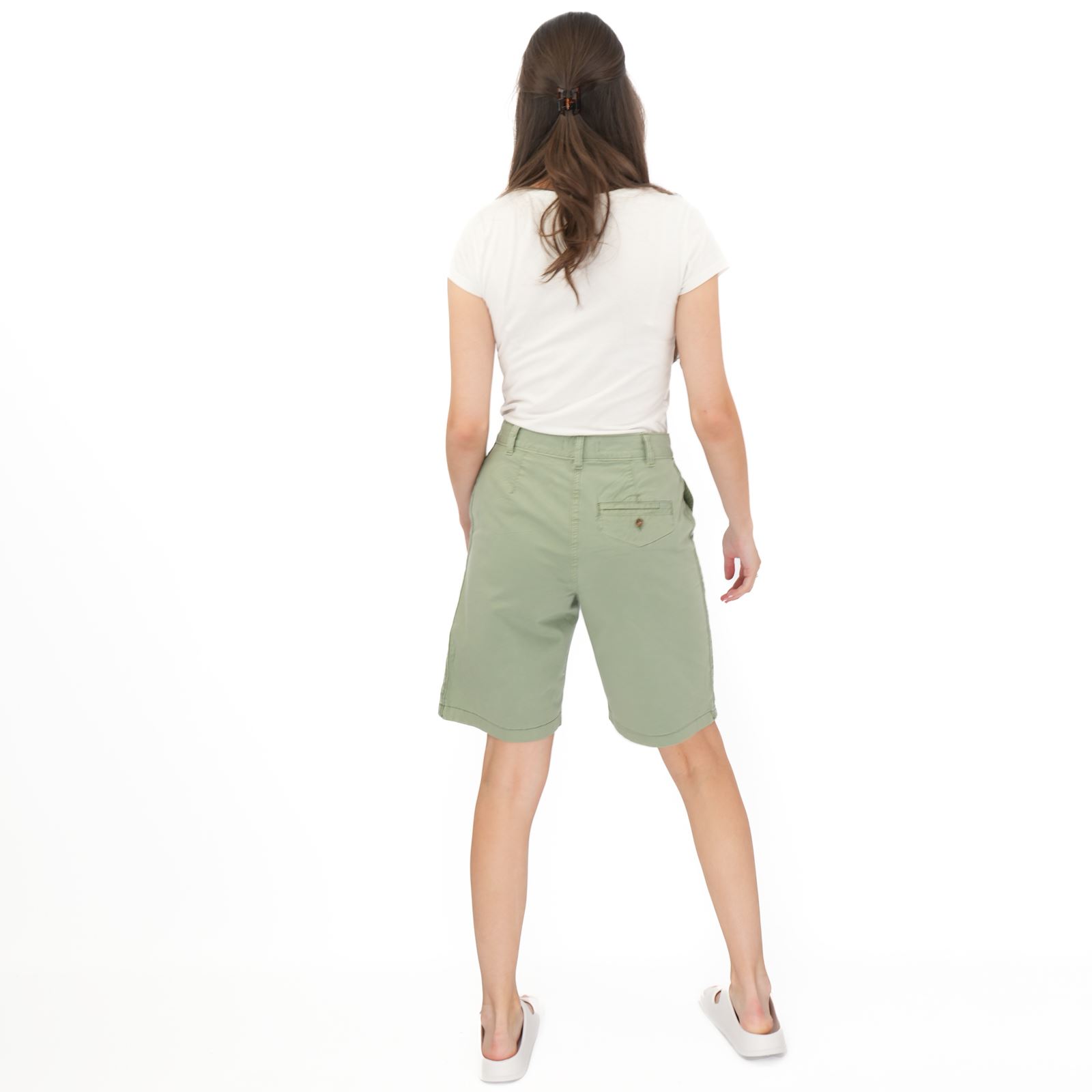Womens M&S Chino Short Classic Cotton Rich Tea Dyed Easy Wear Summer Holiday - Picture 14 of 80