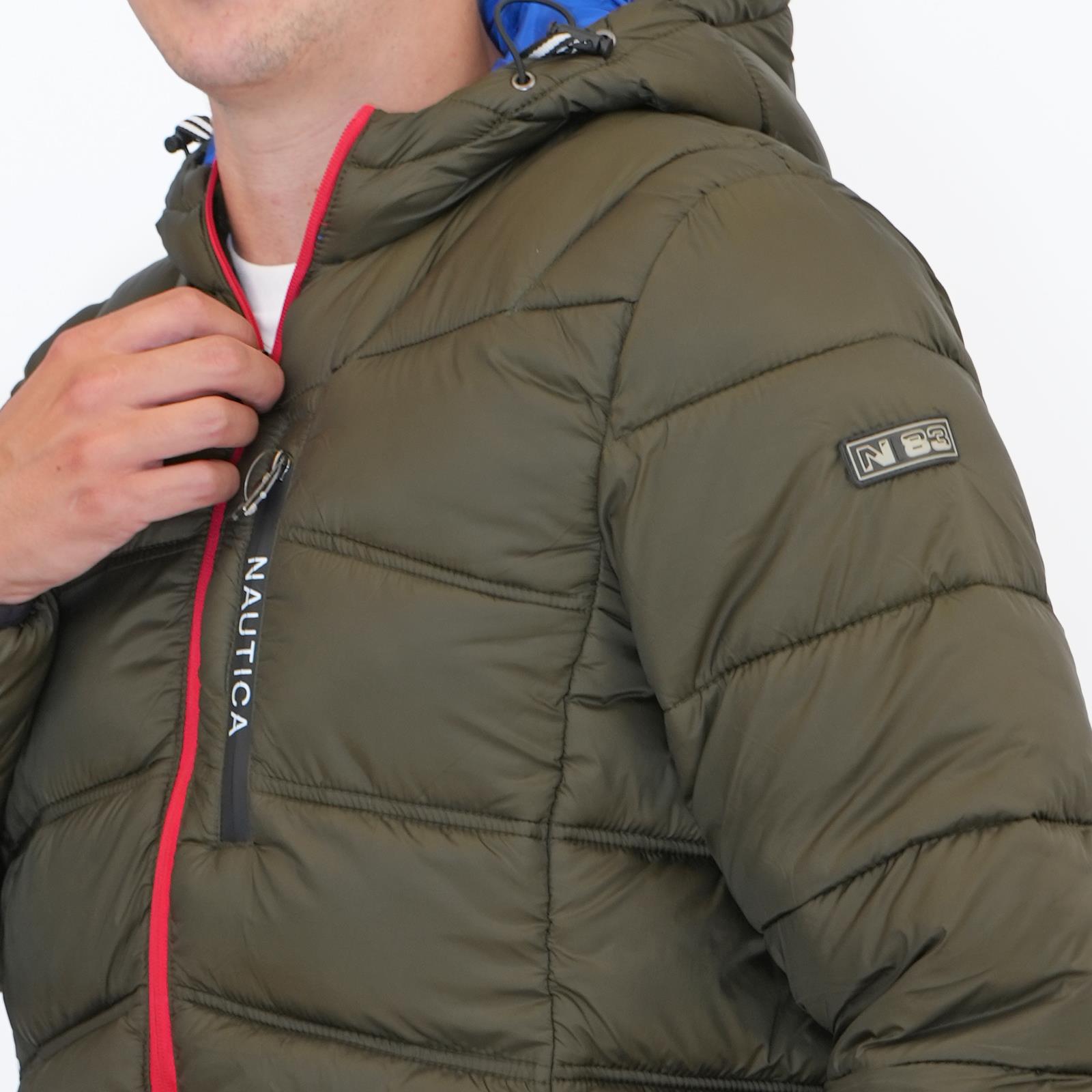 Nautica Mens Puffer Jacket Performance N83 Hooded Pockets Water Resistant - Picture 29 of 36