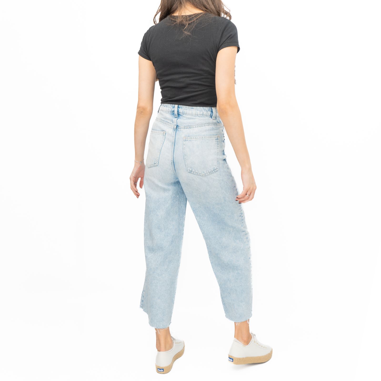 Womens M&S Cropped Jean Wide Leg High Waist Raw Hem 3 Colours White Medium Denim - Picture 36 of 59