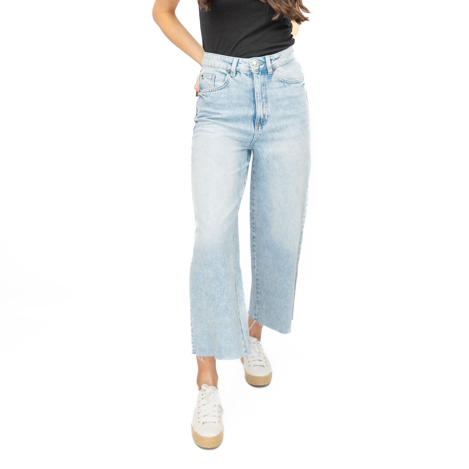 Womens M&S Cropped Jean Wide Leg High Waist Raw Hem 3 Colours White Medium Denim - Picture 27 of 59