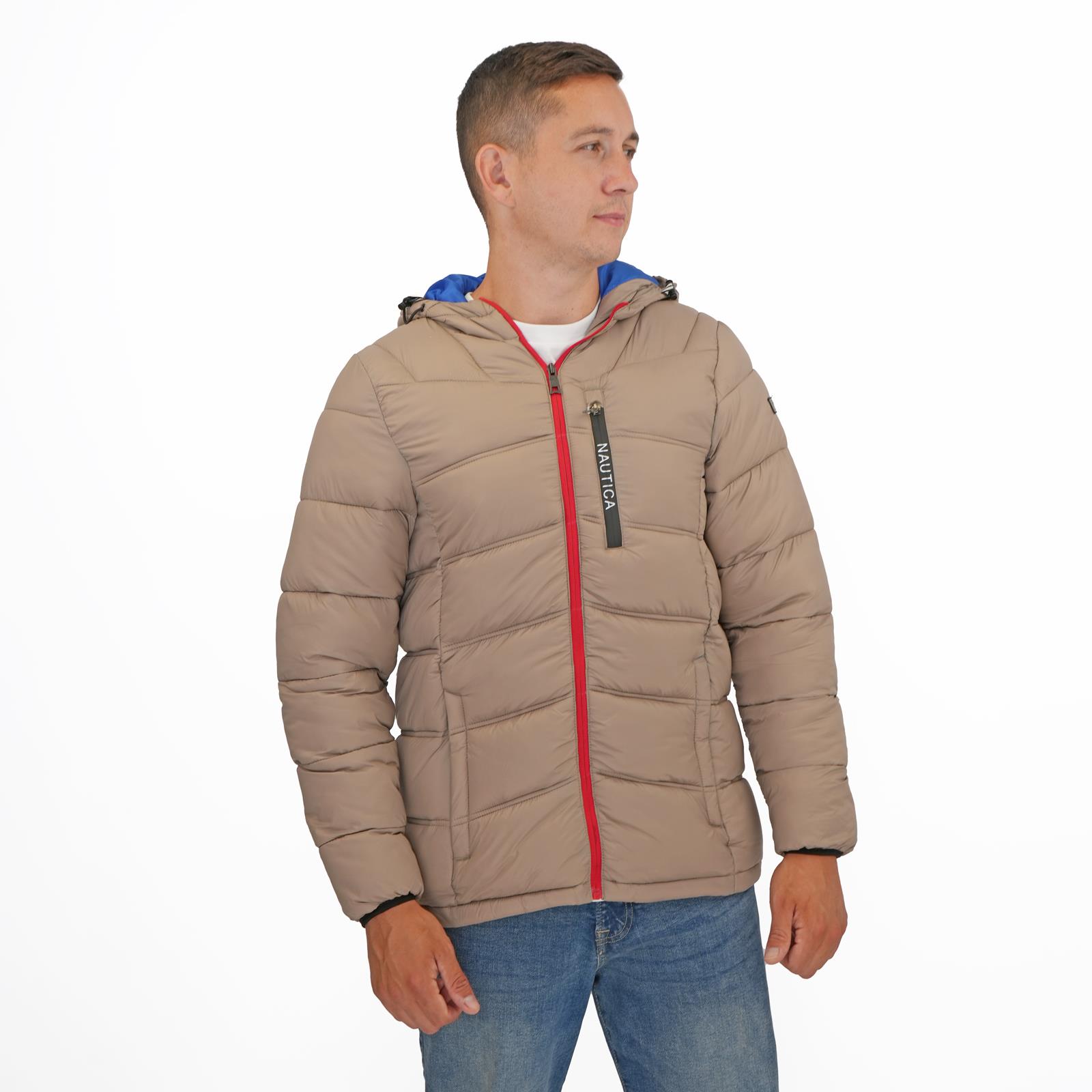 Nautica Mens Puffer Jacket Performance N83 Hooded Pockets Water Resistant - Picture 12 of 36