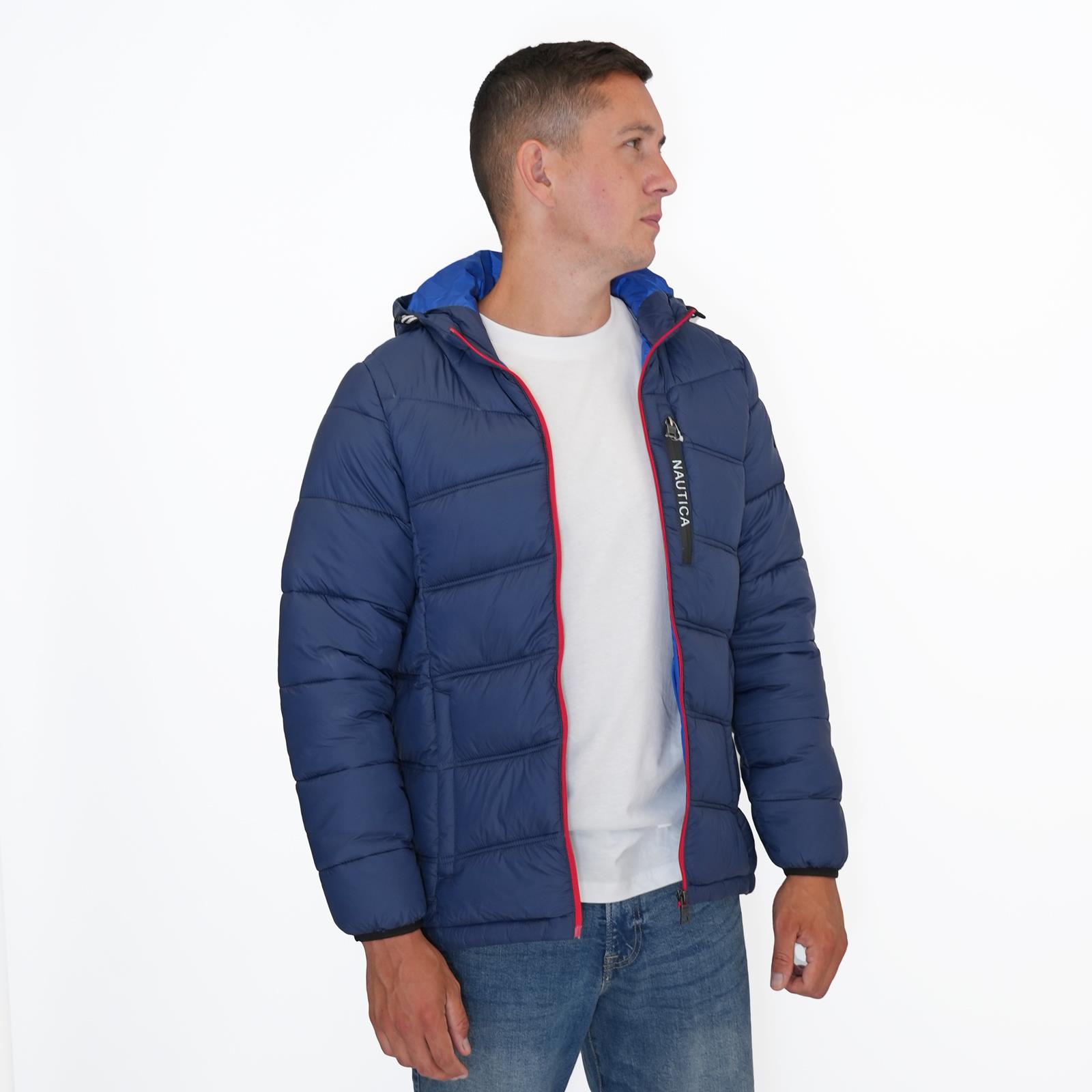 Nautica Mens Puffer Jacket Performance N83 Hooded Pockets Water Resistant - Picture 22 of 36