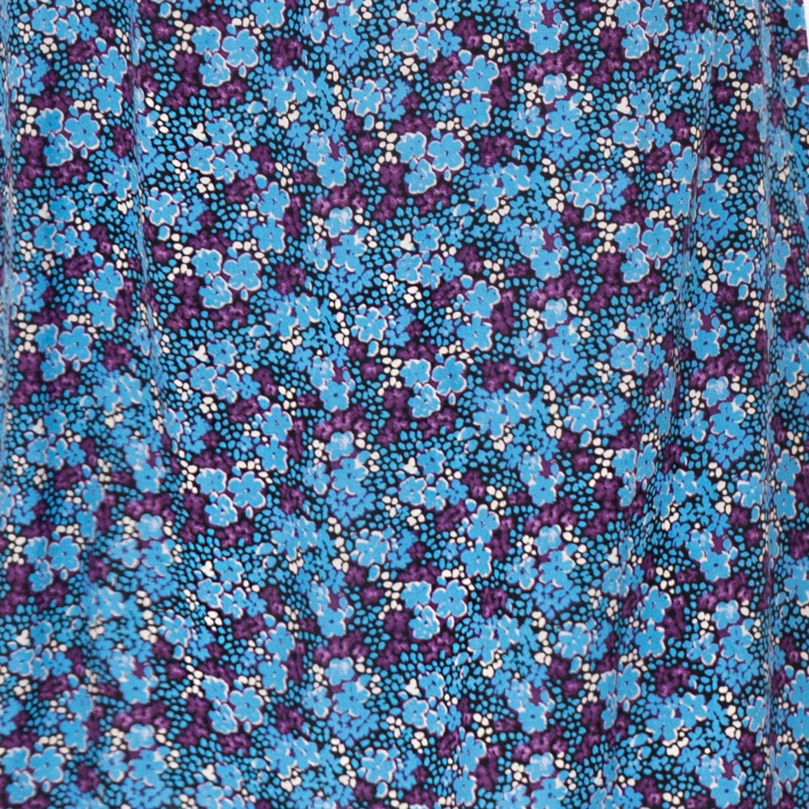 Womens White Stuff Purple Floral Skirt Longer Length Midi Buttons Pockets - Picture 4 of 11