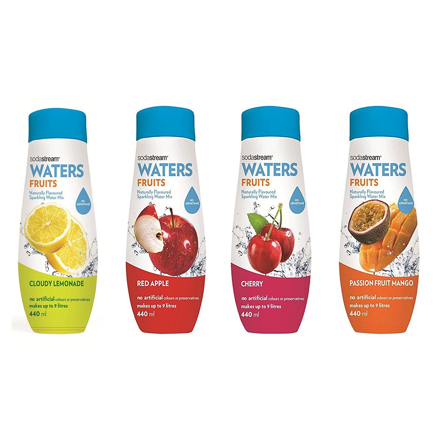 SodaStream Fruit Mixed 4 Pack Assorted Flavoured Drink Concentrate
