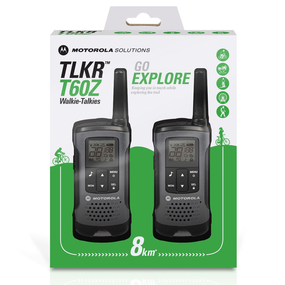 4 Motorola TLKRT60Z Walkie Talkie PMR446 Rechargeable Radio Quad Pack