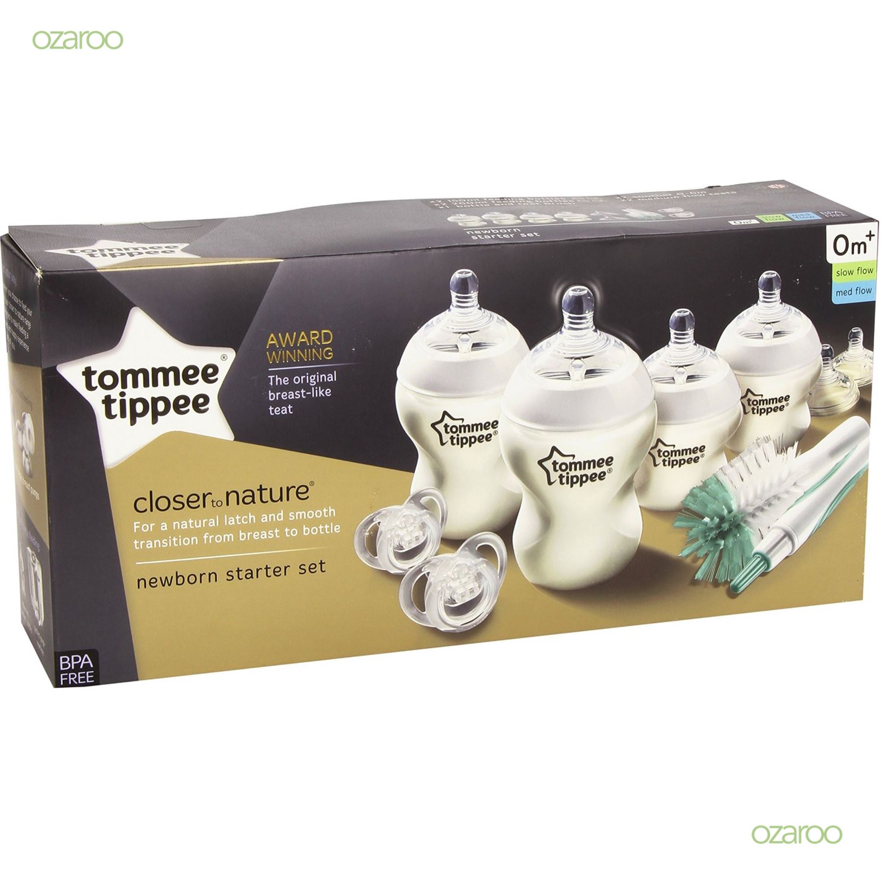 New Tommee Tippee Closer to Nature Newborn Baby Feeding Bottle Starter