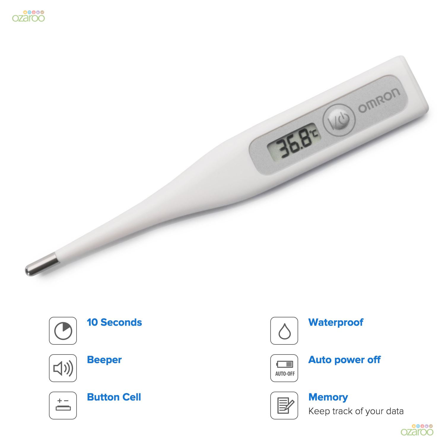 Omron Eco Temp Smart Digital Kids Adults Family Oral, Rectal, Armpit