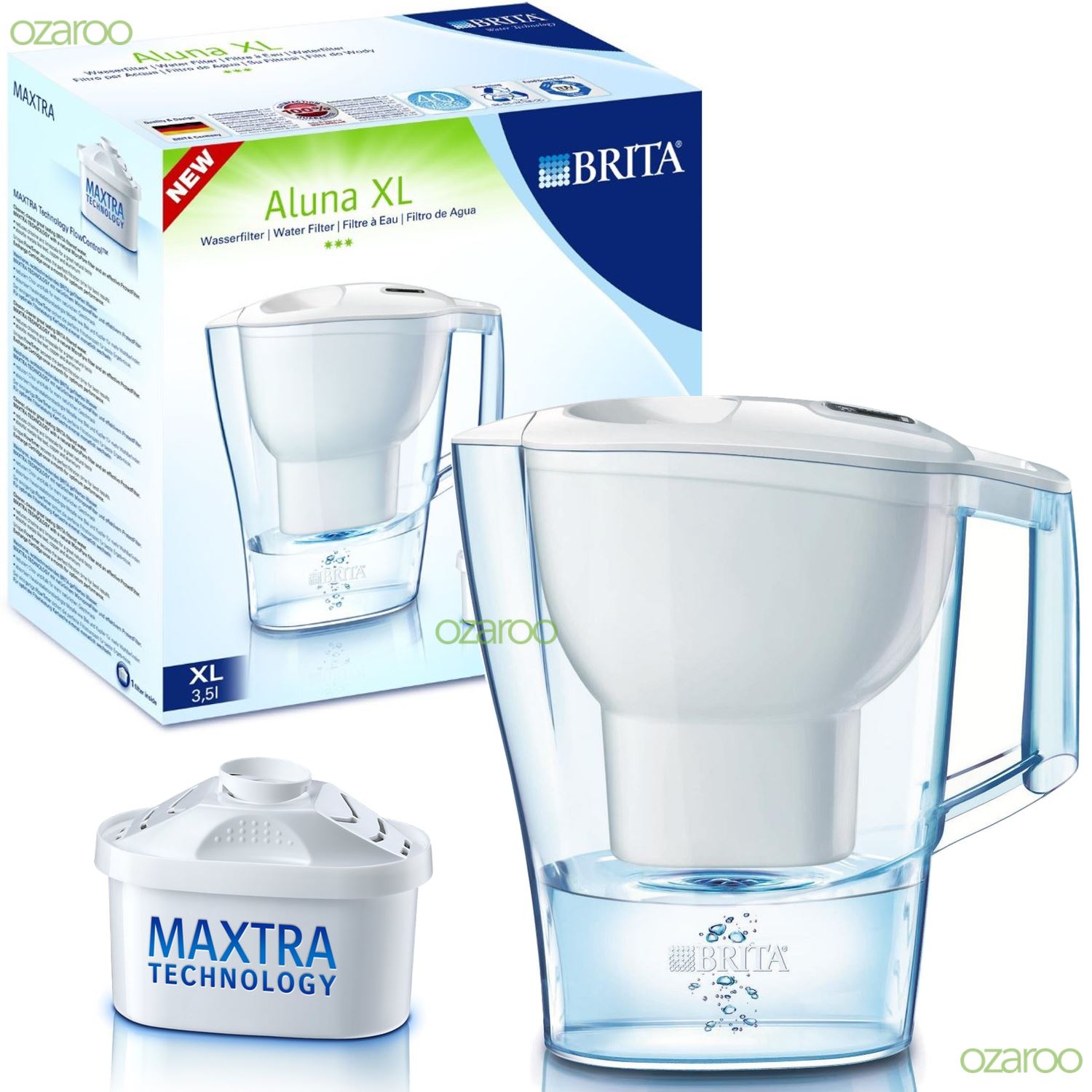 BRITA Aluna 3.5L Litre XL Large Home Water Filter Jug with MAXTRA