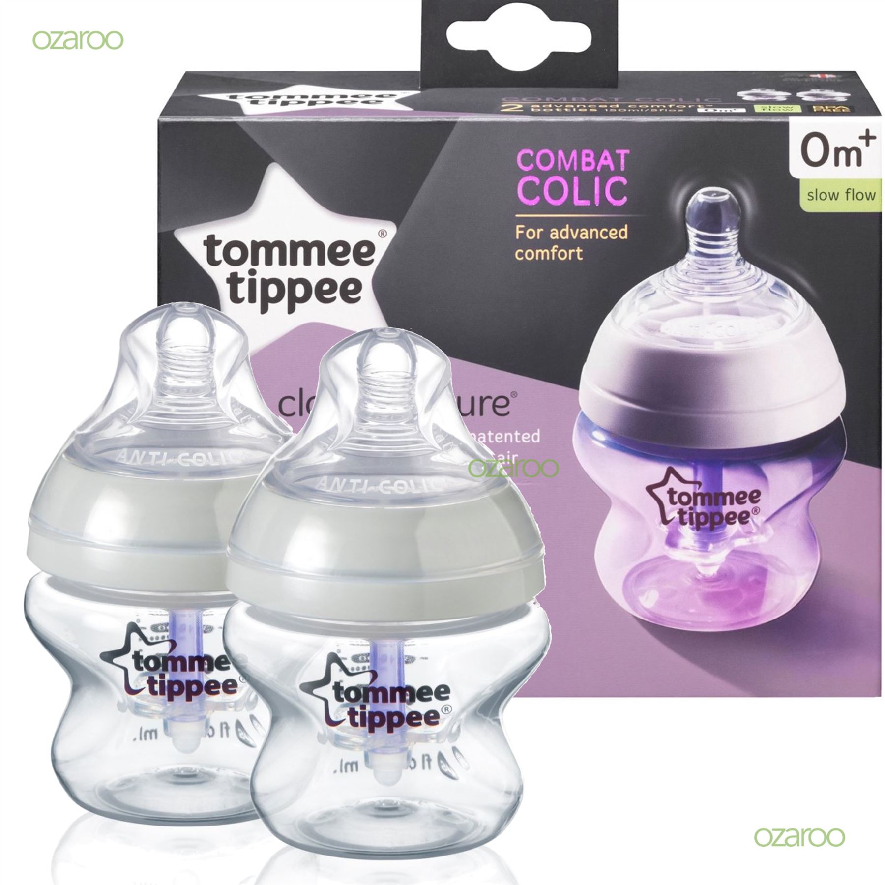 Tommee Tippee Advanced Comfort Anti Colic 150ml Baby Feeding Bottles 2