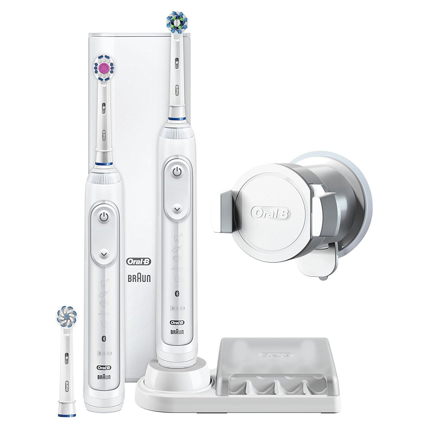 2 x Braun OralB Genius 8900 Electric Rechargeable Power Toothbrush