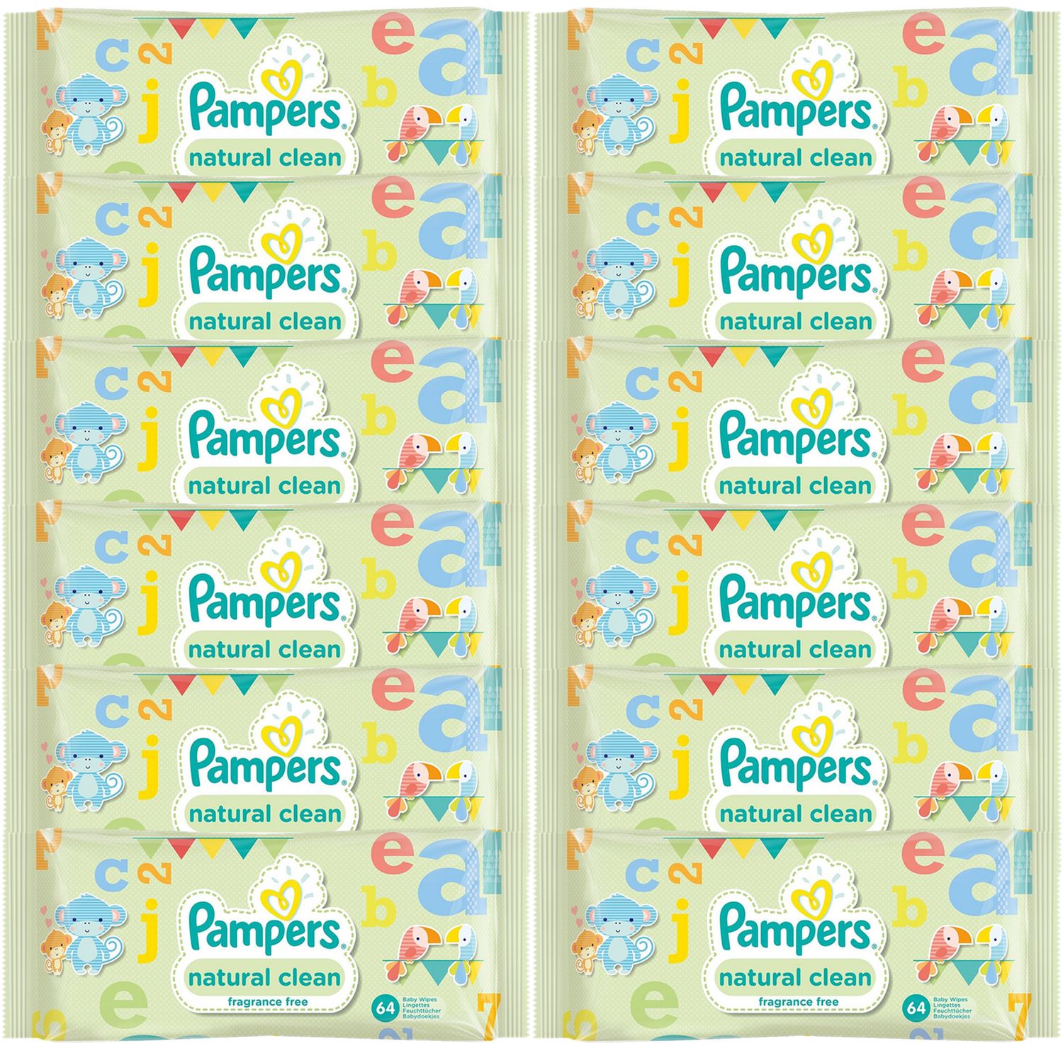 Pampers Baby Fresh unscented wipes 64pk 64pk (4015400622406)