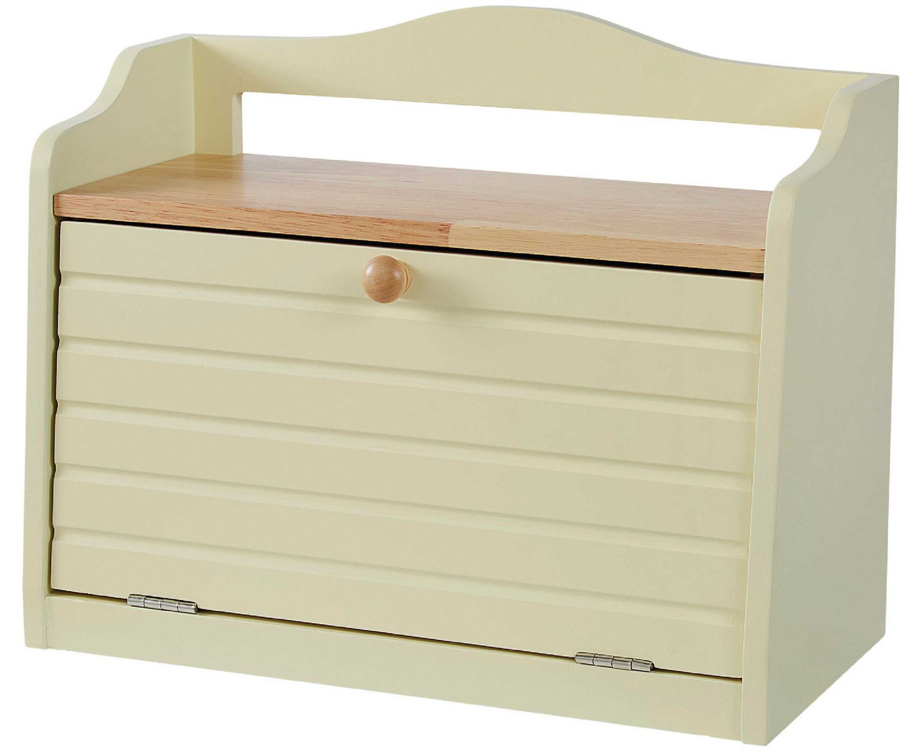 Bread Bin Solid Wooden Construction Kitchen Food Storage