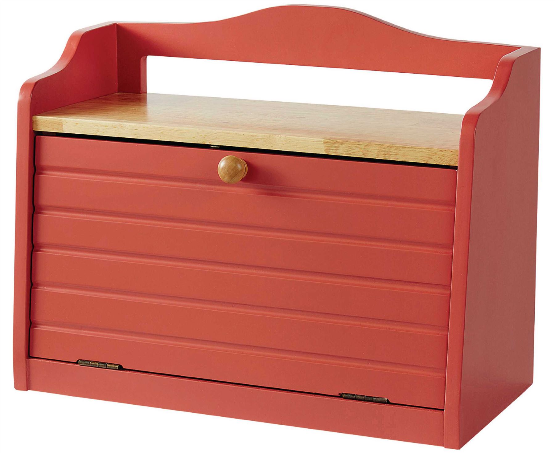 Bread Bin Solid Wooden Construction Kitchen Food Storage