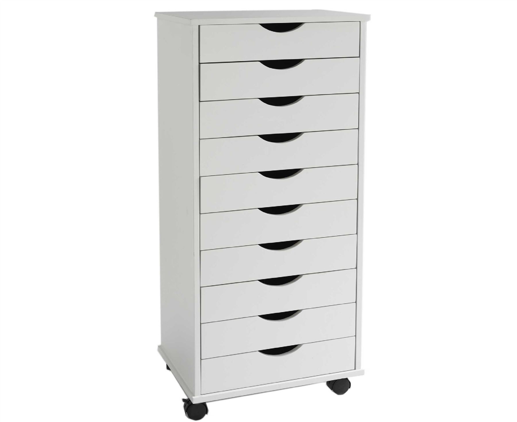 10drawer Salisbury Storage Unit Rolling Home Office Paperwork Portable