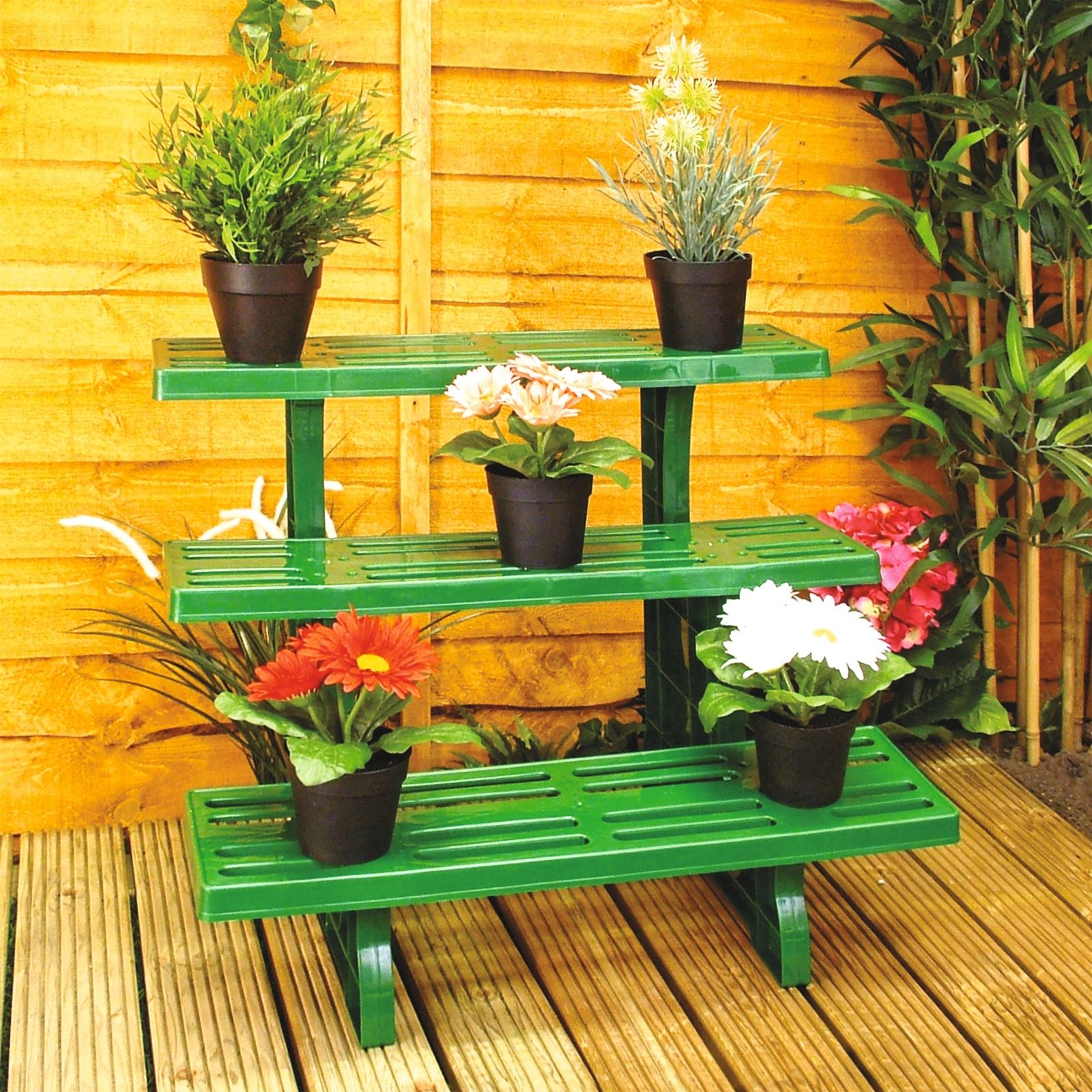 3 Tier Corner Plant Stand Flower Pots Display Shelves