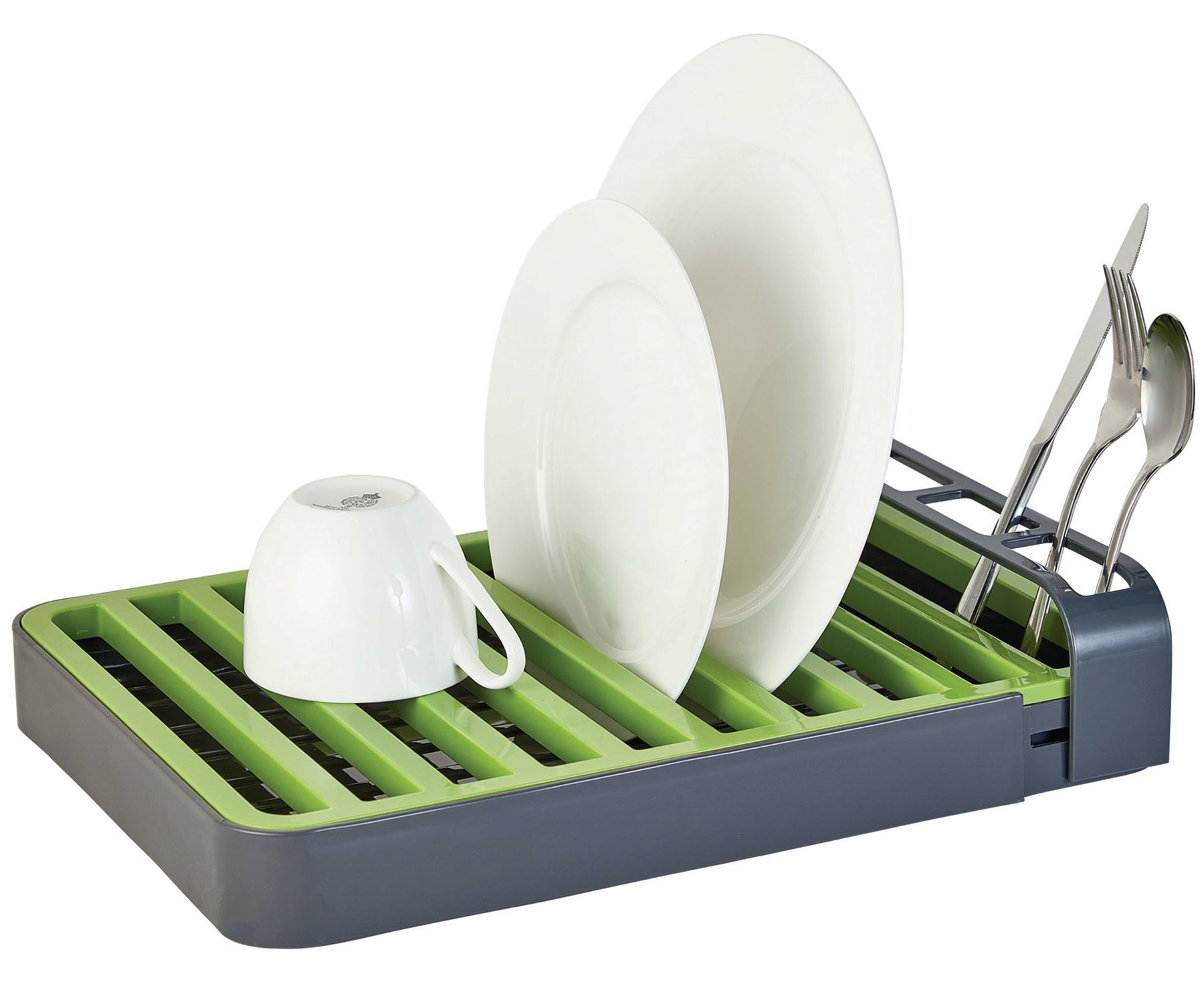 Dish Drainer Drying Rack Cutlery Holder Removable Drip Plate Tray