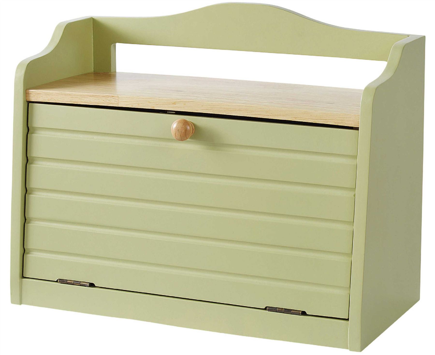 Bread Bin Solid Wooden Construction Kitchen Food Storage