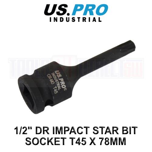thumbnail image 2 of US PRO INDUSTRIAL 1/2" Drive Impact Torx Bit Socket – T45 X 78mm (Model 3937) 2 of 5
