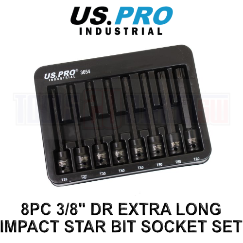 US PRO Industrial Torx Bit Satz – 8-teilig, 3/8&q Produktbild-Vorschau 2