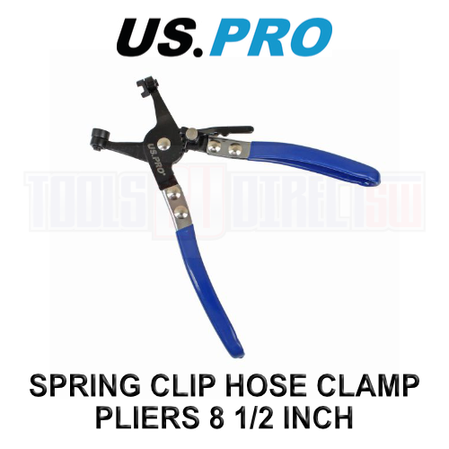 US PRO Tools Spring Clip Hose Clamp Pliers With Swivel Tips 8 1/2