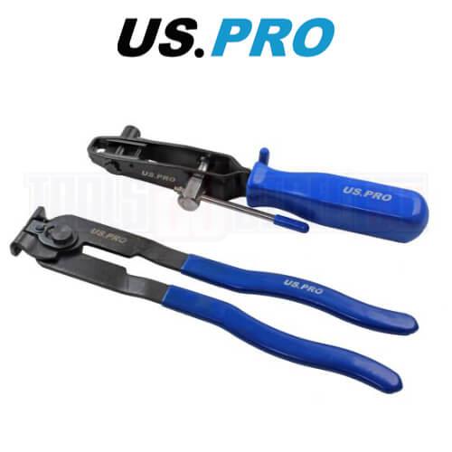 US PRO Tools CV Clamp Tool and CV Joint Boot Clamp Pliers Set 6258