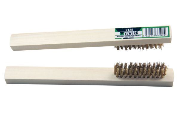 Spark Plug Electrical Terminal Brass Wooden Brush Cleaner Cleaning 10 Pack 2136