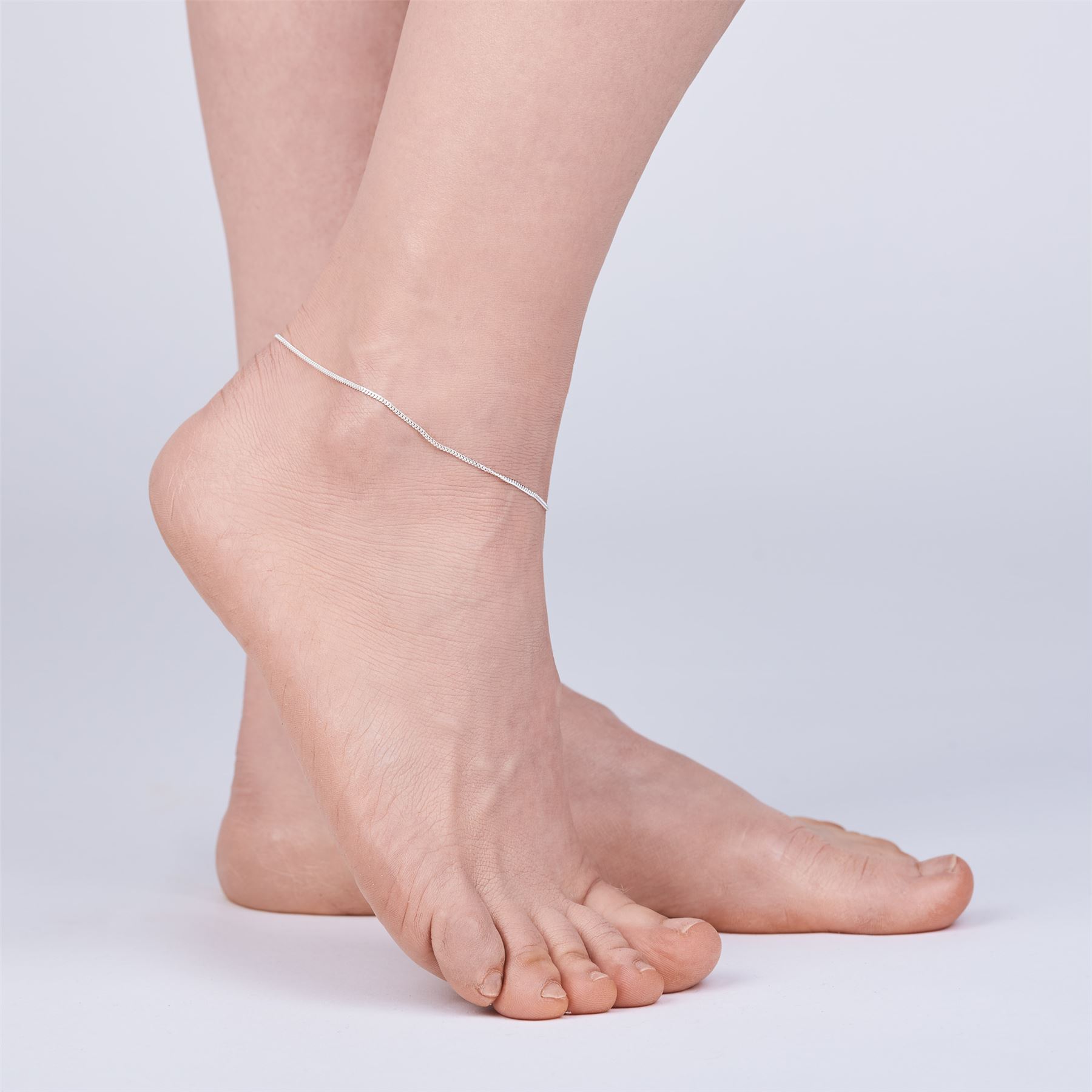 silver adjustable anklet