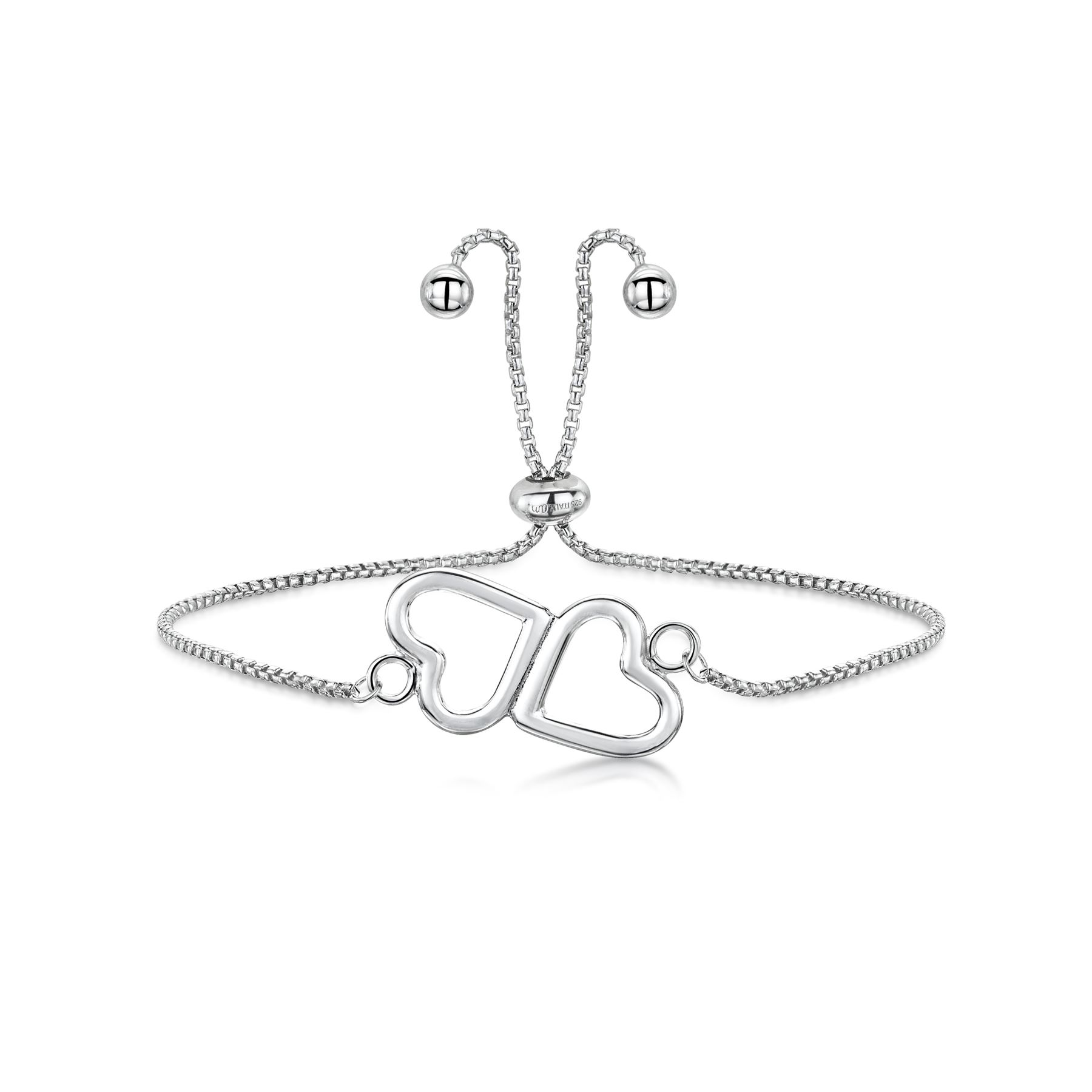 fine jewelry bracelets Amberta Real 925 Sterling Silver Charm Bracelet