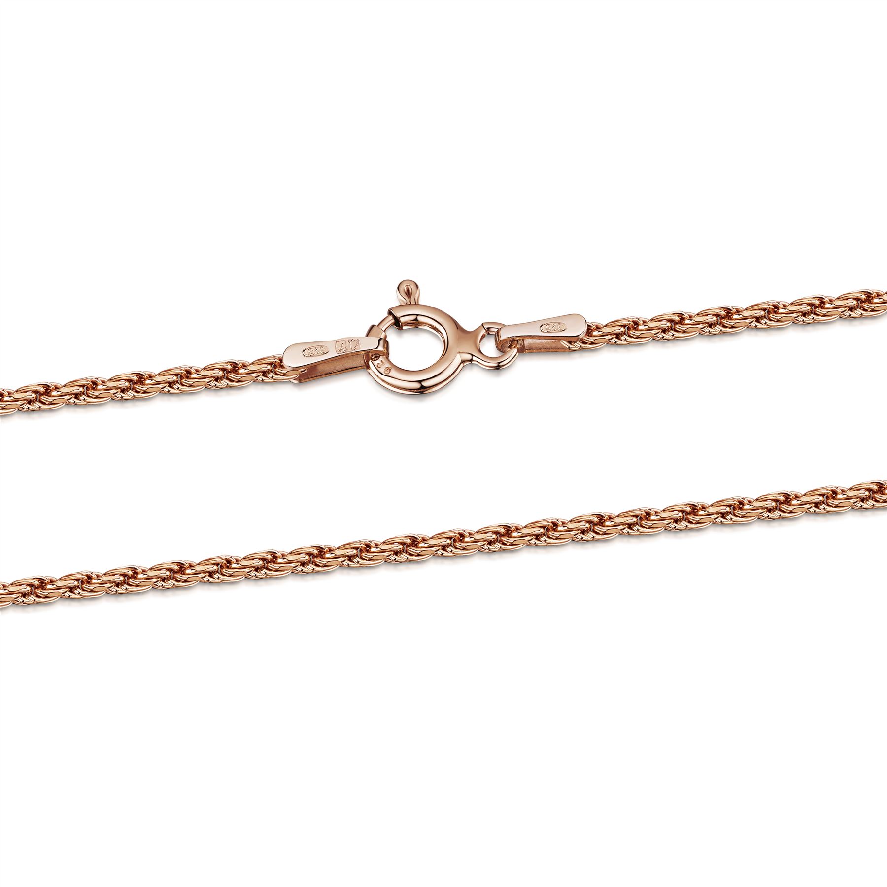 Amberta Genuine Rose Gold Plated Bracelet 925 Sterling Silver Bangle Italy