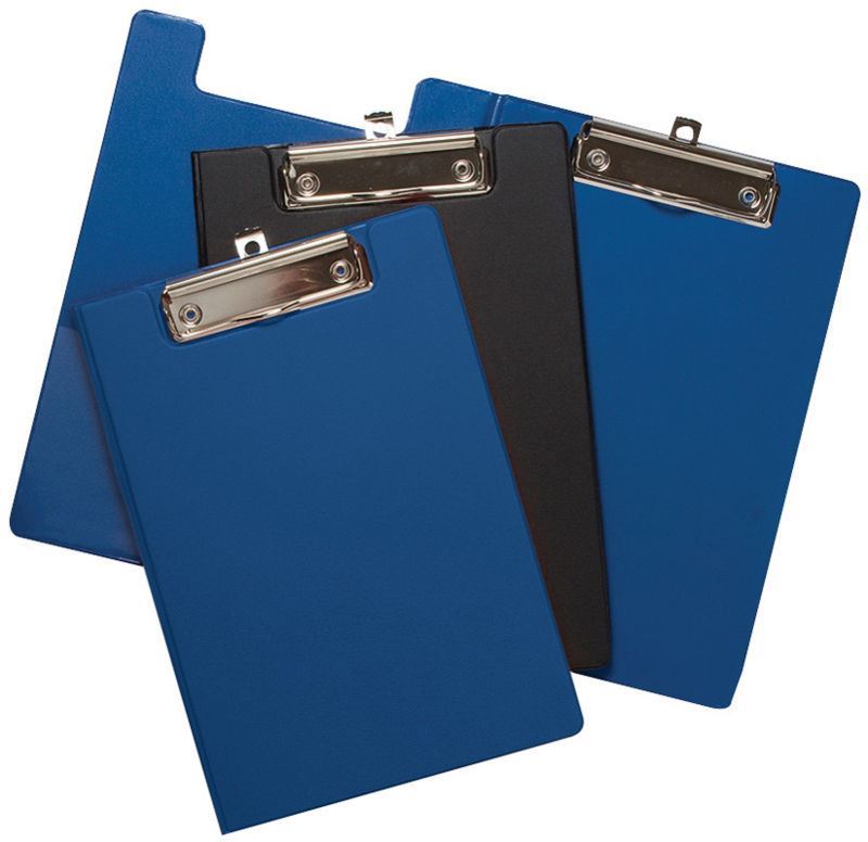 1 x A5 FOLD OVER CLIPBOARD PVC COVERED HARD BACK PLASTIC WITH METAL