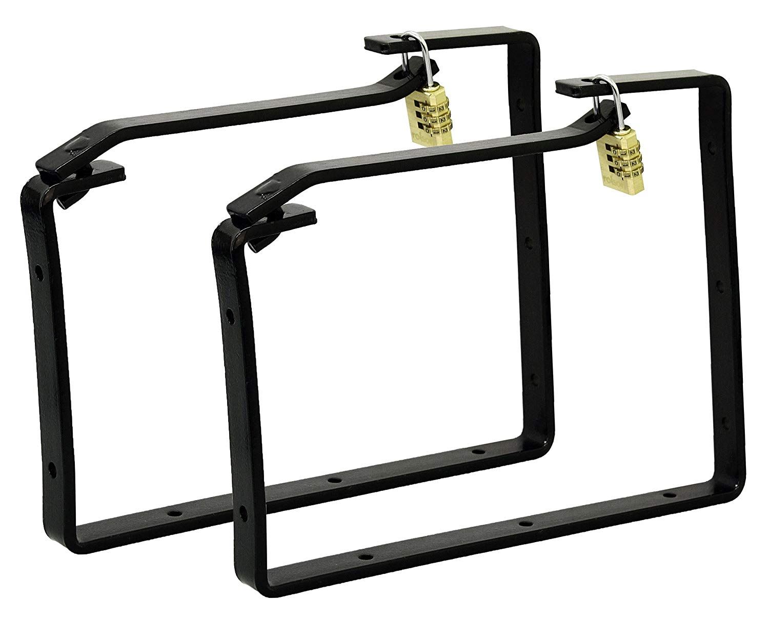Rolson 2pc Ladder Brackets Wall Hooks Racks Garage Shed No Locks