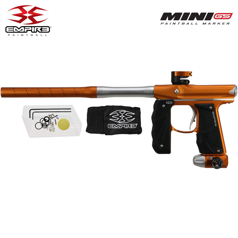 Empire Mini GS Full Auto Advanced Paintball Gun Package - Dust Orange White
