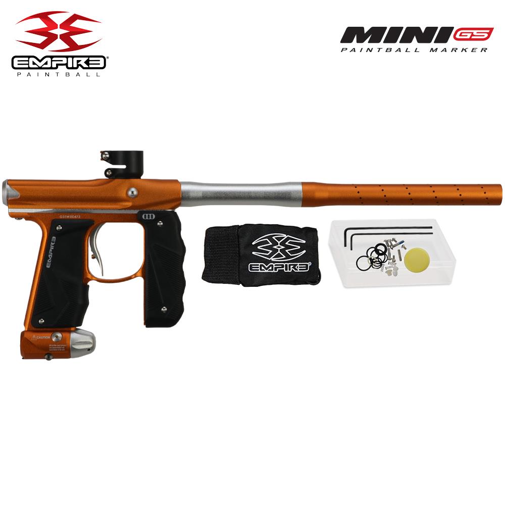Empire Mini GS Full Auto Advanced Paintball Gun Package - Dust Orange White