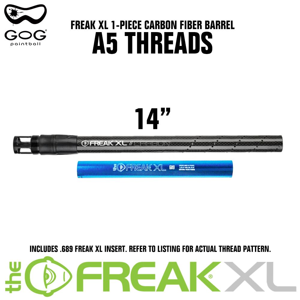 Long Paintball Barrel Embout (tip) Deadlywind En Fibre De Carbone Pour